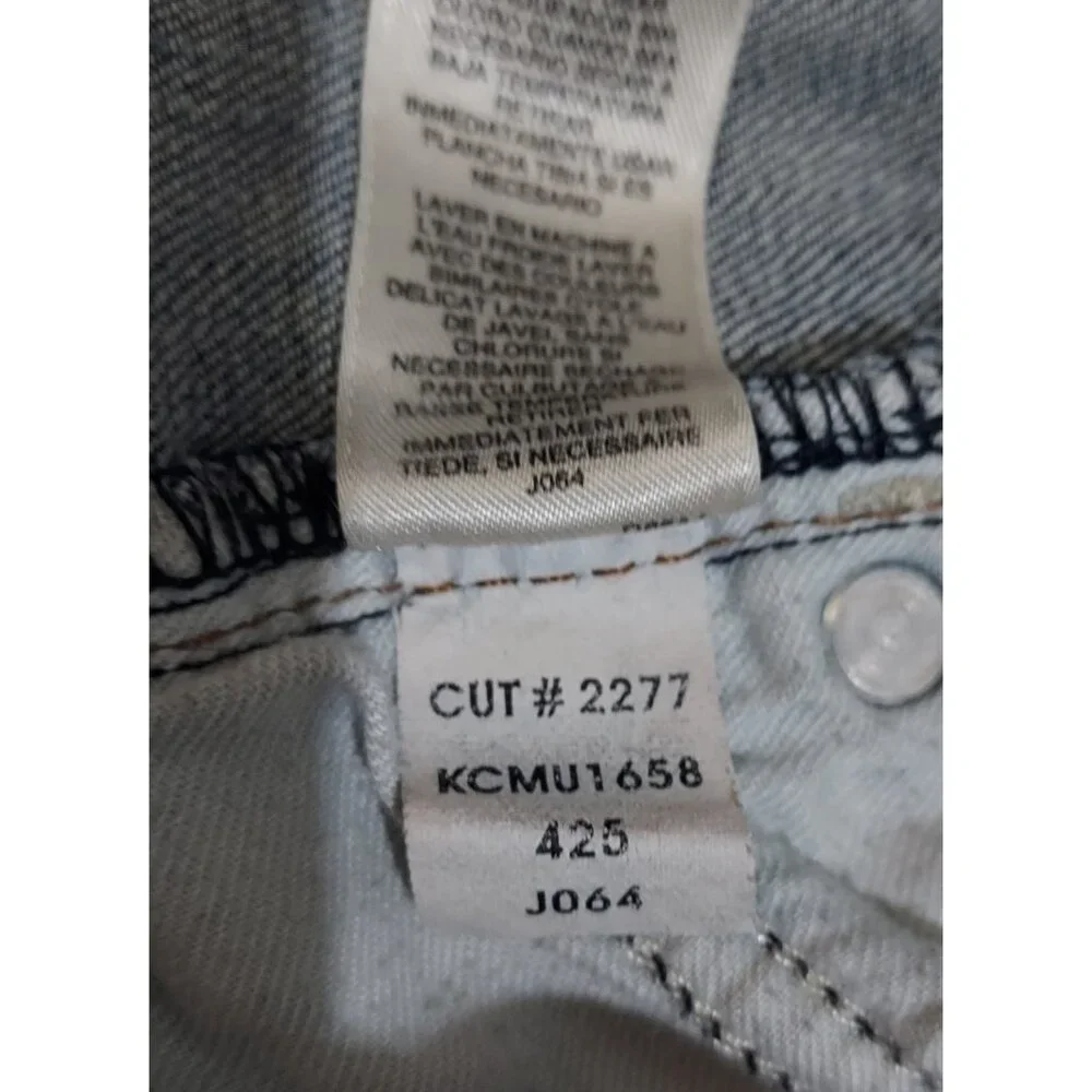 Thrashed Distressed DKNY Boot Cut Cotton Spandex Fits 30x30 size 10 - Picture 7 of 15